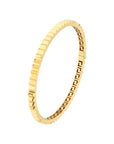 Mykonos Yellow Gold Fluted Bangle Bracelet Greek Key Interior – Cherry Pick Diamonds St. Louis MO