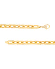 Amsterdam 14K Gold Hollow Paper Clip Link Bracelet Close-Up – Cherry Pick Diamonds Clayton MO