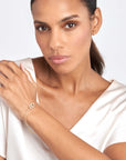 Budapest Yellow Gold Diamond Charm Bracelet 14K on Model – Cherry Pick Diamonds Clayton St. Louis MO