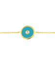 Marrakech Yellow Gold Blue Enamel Evil Eye Bolo Bracelet Diamond Accent – Cherry Pick Diamonds St. Louis MO