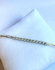 Two-tone gold paperclip diamond tennis bracelet, 1.25ct total weight - Cherry Pick Diamonds Clayton MO