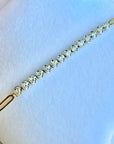 Two-tone gold oversized paperclip diamond tennis bracelet - Cherry Pick Diamonds Clayton MO