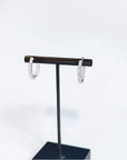 Medium Hoop 14K White Gold Lab-Grown Diamond Inside-Out Hoop Earrings Front – Cherry Pick Diamonds Clayton St. Louis MO