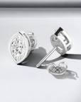 Porto MQ WG 14K white gold bezel marquise stud earrings with lab created diamonds – Cherry Pick Diamonds St. Louis MO