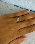 Oslo white gold round brilliant lab created diamond solitaire close-up – Cherry Pick Diamonds Clayton MO