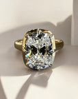 London Old Mine engagement ring in 14K yellow gold with 3.77ct elongated old mine cut lab created diamond – Cherry Pick Diamonds Clayton St. Louis MO