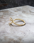 Oslo YG ring side view, yellow gold solitaire lab created diamond – Cherry Pick Diamonds St. Louis MO