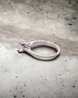 Paris WG whisper thin shared prong ring setting side view – Cherry Pick Diamonds St. Louis MO
