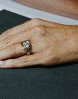Milano Bold yellow gold ring side view with natural round brilliant diamond – Cherry Pick Diamonds St. Louis MO