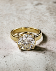 Parma 5.05 engagement ring in 18K yellow gold, bold solitaire with 5.05ct natural diamond – Cherry Pick Diamonds Clayton St. Louis MO