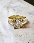 4.53ct Old European Cut Diamond Solitaire Ring 18K Yellow Gold – Cherry Pick Diamonds Clayton St. Louis MO Front View
