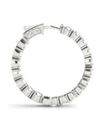 West End Hoops 14K White Gold Inside-Out Natural Diamond Hoop Earrings Side – Cherry Pick Diamonds St. Louis MO