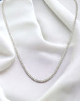 Firenze Tennis Necklace 6TW White Gold Lab Diamond Four-Prong Riviera 14K – Cherry Pick Diamonds Clayton St. Louis MO