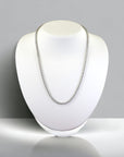 Firenze Tennis Necklace 8TW 14K White Gold Lab Diamond Side View – Cherry Pick Diamonds St. Louis MO
