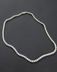 14k yellow gold buttercup diamond tennis necklace, 14.5ct lab-grown diamonds - Cherry Pick Diamonds Clayton MO