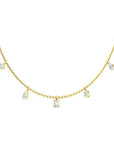 Toledo YG 14K yellow gold lab created diamond station necklace – Cherry Pick Diamonds St. Louis MO