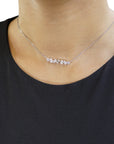 Vienna yellow gold diamond necklace side view – Cherry Pick Diamonds Clayton MO