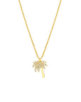 Negril Necklace 14K Yellow Gold Diamond Palm Tree Pendant – Cherry Pick Diamonds Clayton St. Louis MO