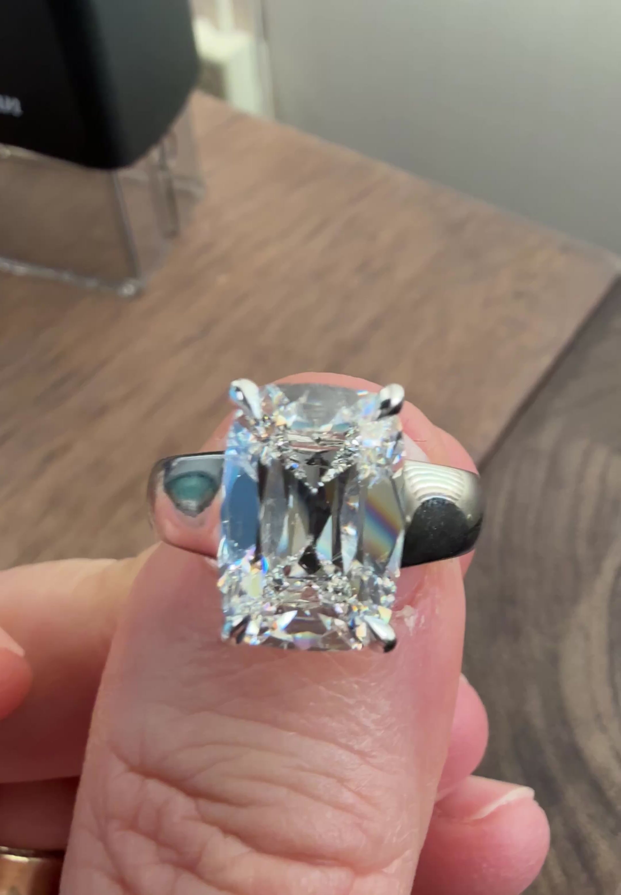 Tangier Old Mine White Gold — 4.71ct Old Mine Cut Lab Diamond Bold