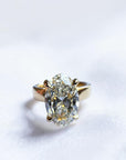 3.51 carat oval cut hidden halo diamond engagement ring in 14k yellow gold, Cherry Pick Diamonds Clayton MO