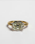 Old Mine Crown ring in 18K two-tone gold with 2.35ct elongated natural old mine cut diamond – Cherry Pick Diamonds Clayton St. Louis MO