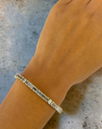Bemiston 14K White Gold Emerald Cut Diamond Tennis Bracelet on Wrist – Cherry Pick Diamonds St. Louis MO