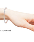 14K Rose Gold Natural Diamond Tennis Bracelet Shared Prong 5ct – Cherry Pick Diamonds St. Louis MO