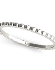 Soho White Gold Beaded Band Close-Up 2mm – Cherry Pick Diamonds Clayton MO