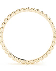 Soho Yellow Gold 14K Beaded Band Side View – Cherry Pick Diamonds St. Louis MO
