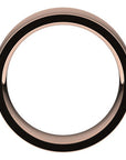 Convo Rose Gold Concave Men's Wedding Band Profile View – Cherry Pick Diamonds St. Louis MO