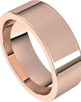 Flato Rose Gold Flat Comfort Fit Wedding Band Side View – Cherry Pick Diamonds St. Louis MO