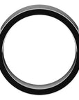 Flato White Gold Flat Men's Wedding Band Profile View – Cherry Pick Diamonds St. Louis MO