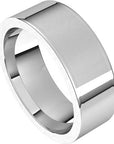 Flato White Gold Flat Comfort Fit Wedding Band Side View – Cherry Pick Diamonds St. Louis MO