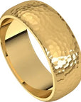 Classico Yellow Gold Wedding Band Hammer Finish – Cherry Pick Diamonds St. Louis MO