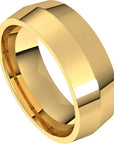 Coltello Yellow Gold Knife Edge Comfort Fit Wedding Band Side View – Cherry Pick Diamonds St. Louis MO