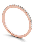 Milano Rose Gold Natural Diamond Band Angle View – Cherry Pick Diamonds St. Louis MO