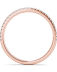 Milano 14K Rose Gold Stackable Diamond Band Top View – Cherry Pick Diamonds Clayton MO