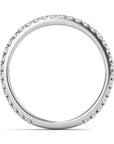 Roma 14K White Gold Stackable Pavé Diamond Wedding Band – Cherry Pick Diamonds Clayton MO