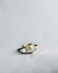 2.09 carat GIA natural Old European Cut diamond in floral 14k yellow gold solitaire — Cherry Pick Diamonds Clayton MO