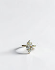 2.51 carat F VS1 IGI lab marquise solitaire ring with six prong tulip setting in 14k yellow gold — Cherry Pick Diamonds Clayton MO
