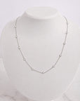 14k white gold diamond by the yard necklace with 15 stations of round brilliant lab-created diamonds, Cherry Pick Diamonds St. Louis jewelry