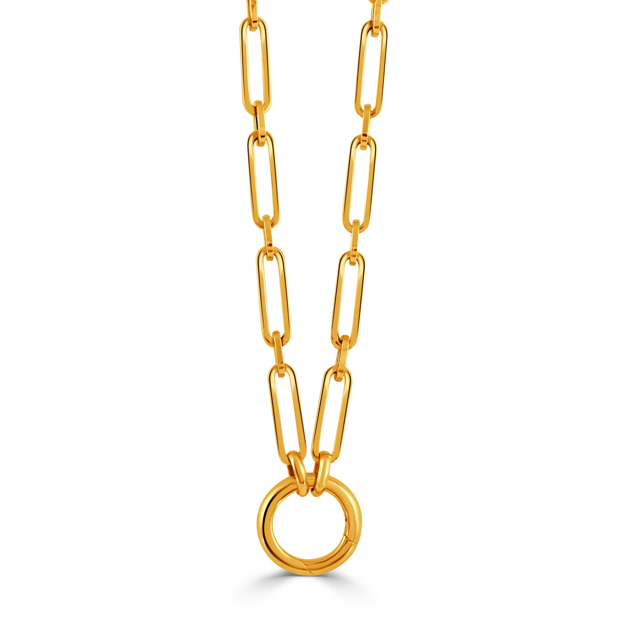 18K O Ring Paperclip Chain