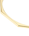 Pantheon 14K Gold Geometric Bangle Bracelet Close-Up – Cherry Pick Diamonds Clayton MO