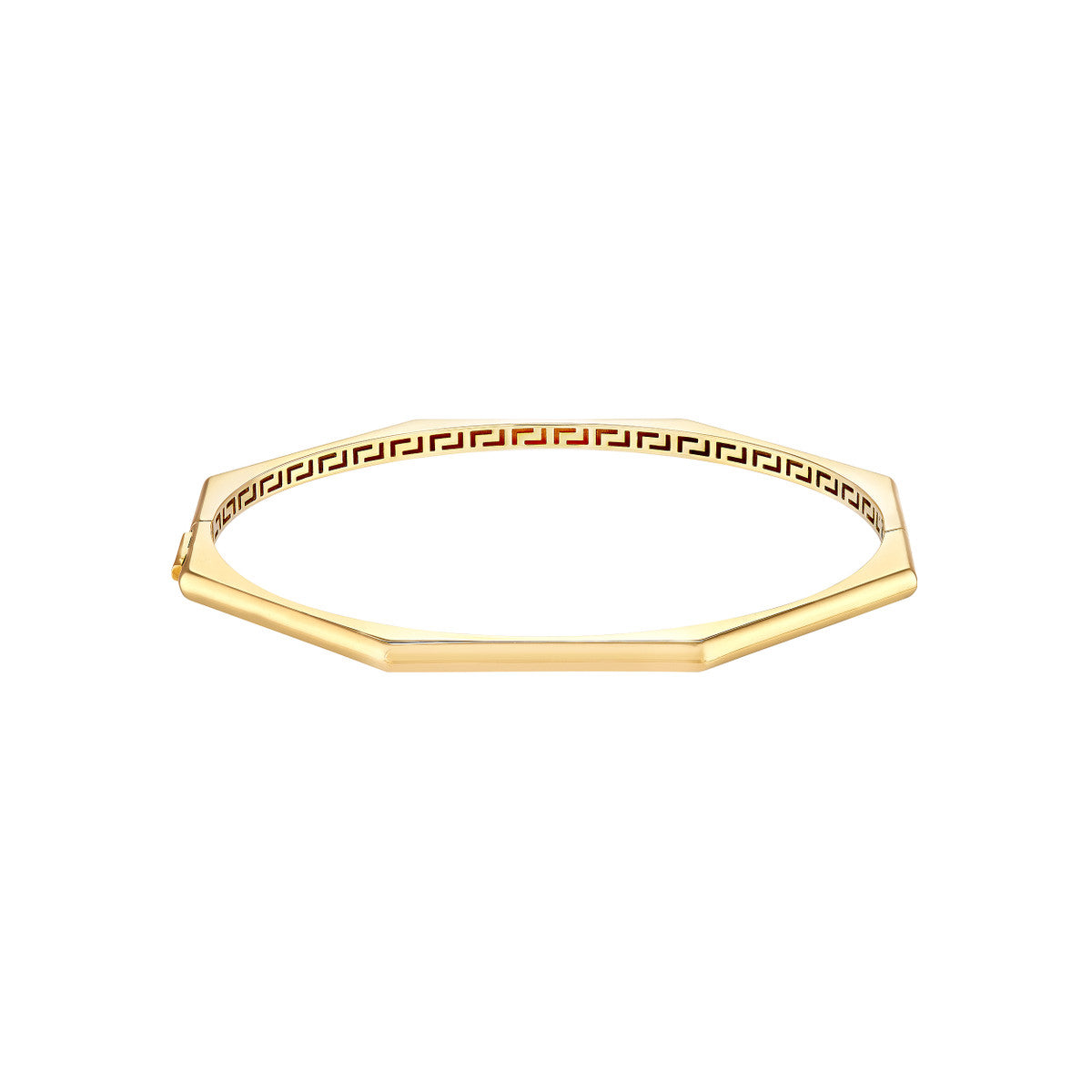 Pantheon Bracelet 14K Yellow Gold Geometric Octagon Hinged Bangle – Cherry Pick Diamonds Clayton St. Louis MO