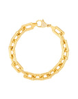 Amsterdam Bracelet 14K Yellow Gold Chunky Paper Clip Chain Diamond Lock – Cherry Pick Diamonds Clayton St. Louis MO