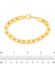 Amsterdam Bracelet Gold Chunky Paper Clip Chain Side View – Cherry Pick Diamonds St. Louis MO