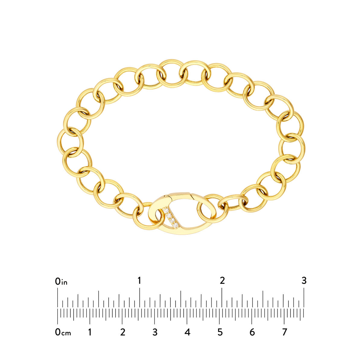Berlin Bracelet Gold Mariner Chain Close-Up Diamond Lock – Cherry Pick Diamonds St. Louis MO