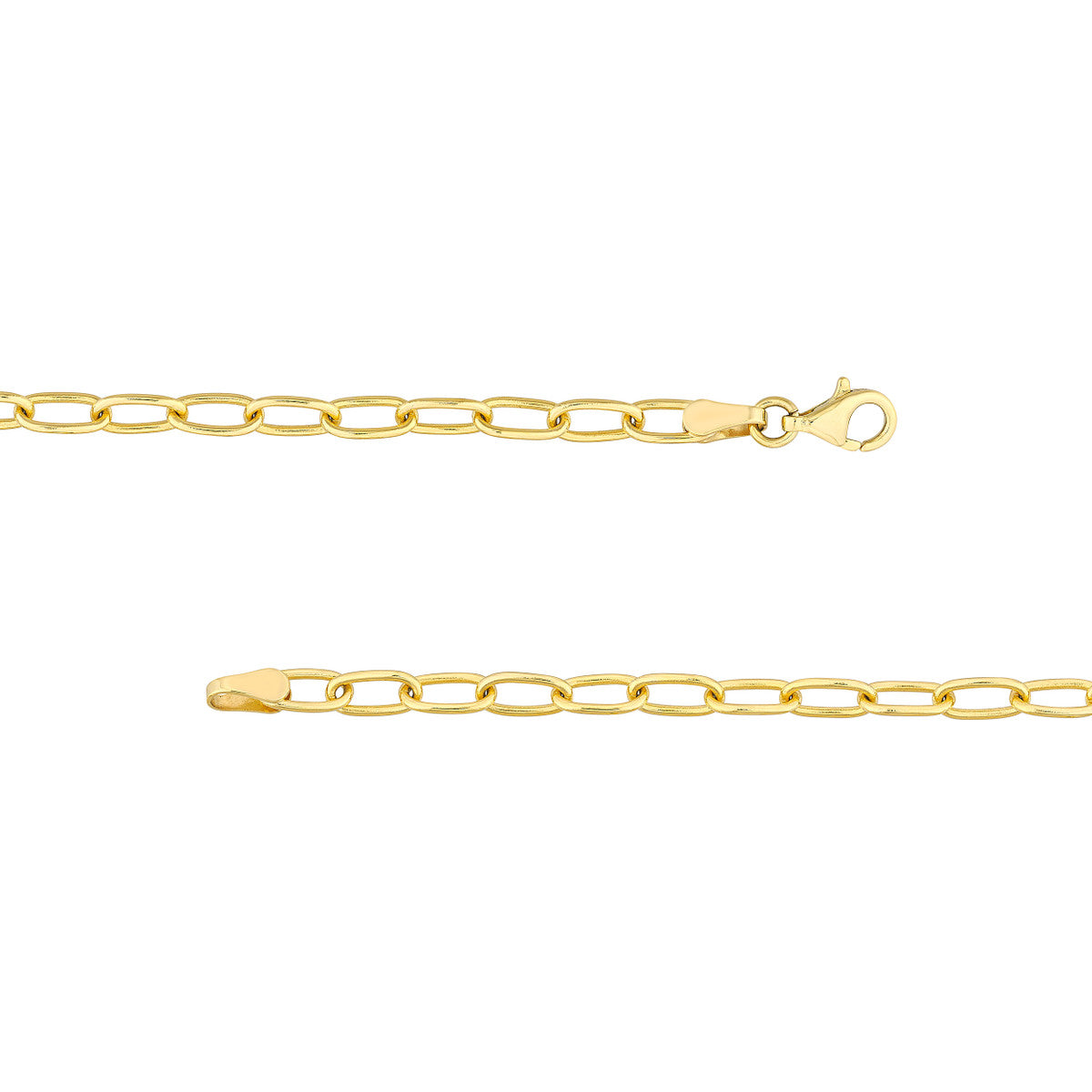 Budapest 14K Gold Oval Link Chain Bracelet Close-Up – Cherry Pick Diamonds Clayton MO