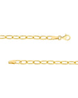 Budapest 14K Gold Oval Link Chain Bracelet Close-Up – Cherry Pick Diamonds Clayton MO