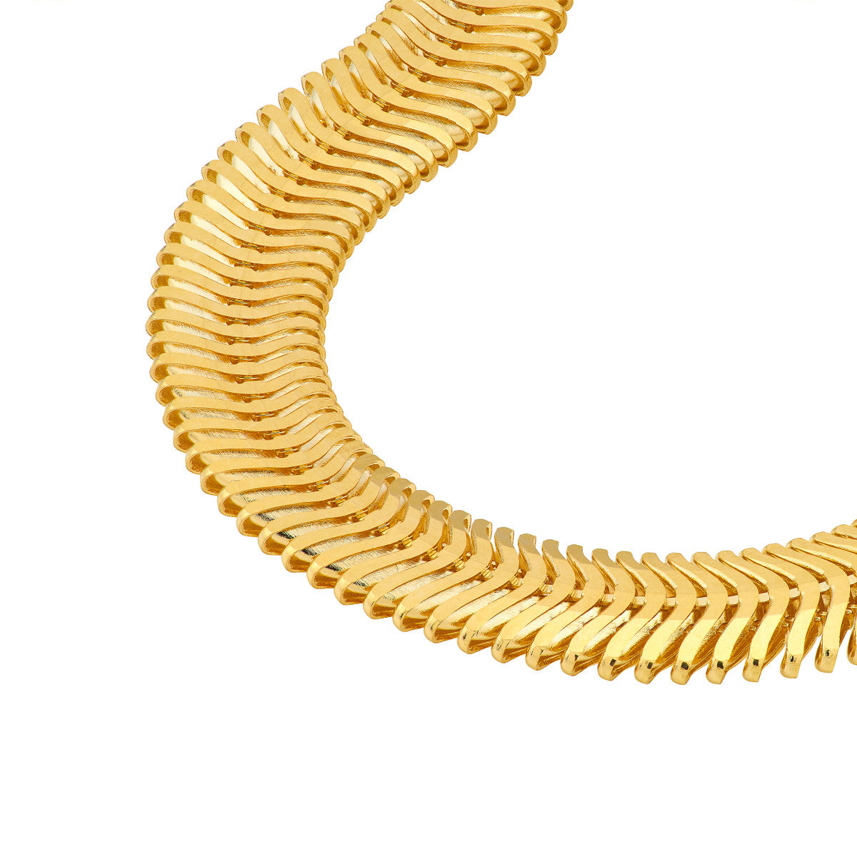 Como 14K Yellow Gold Hollow Snake Chain Bracelet – Cherry Pick Diamonds St. Louis MO